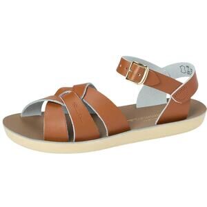 Salt Water Hoy Shoes Swimmer Sandals Girls 10 Tan Leather Water Resistant NIB